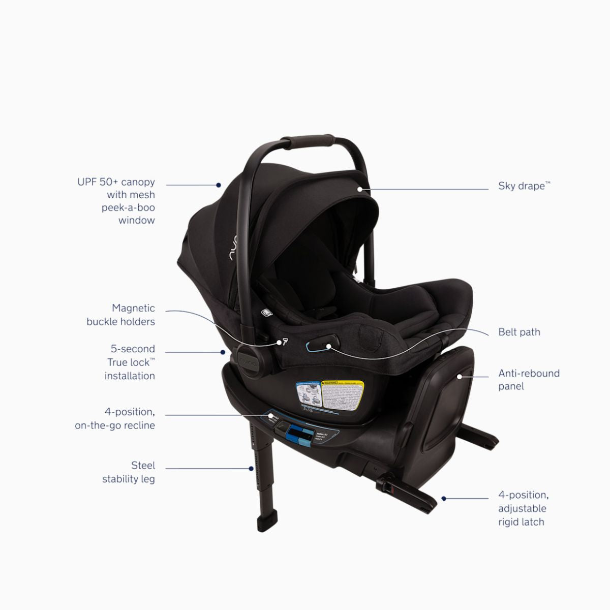 Nuna Pipa Aire Rx + Pipa Relx Base - Caviar/Chocolate