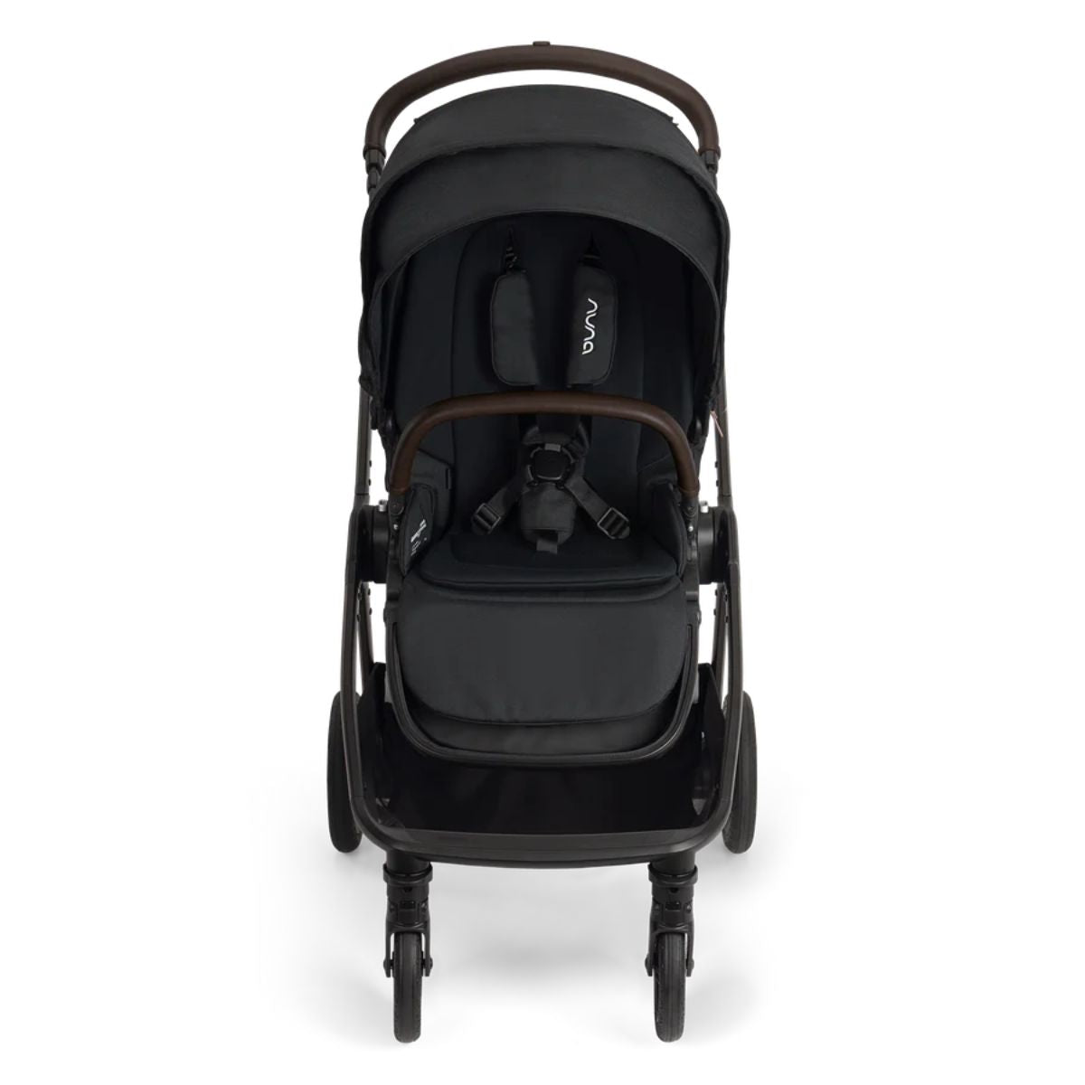 Nuna TRIV Next Stroller w/ Magnetic Buckle - Caviar/Chocolate on Luna Baby Store Miami