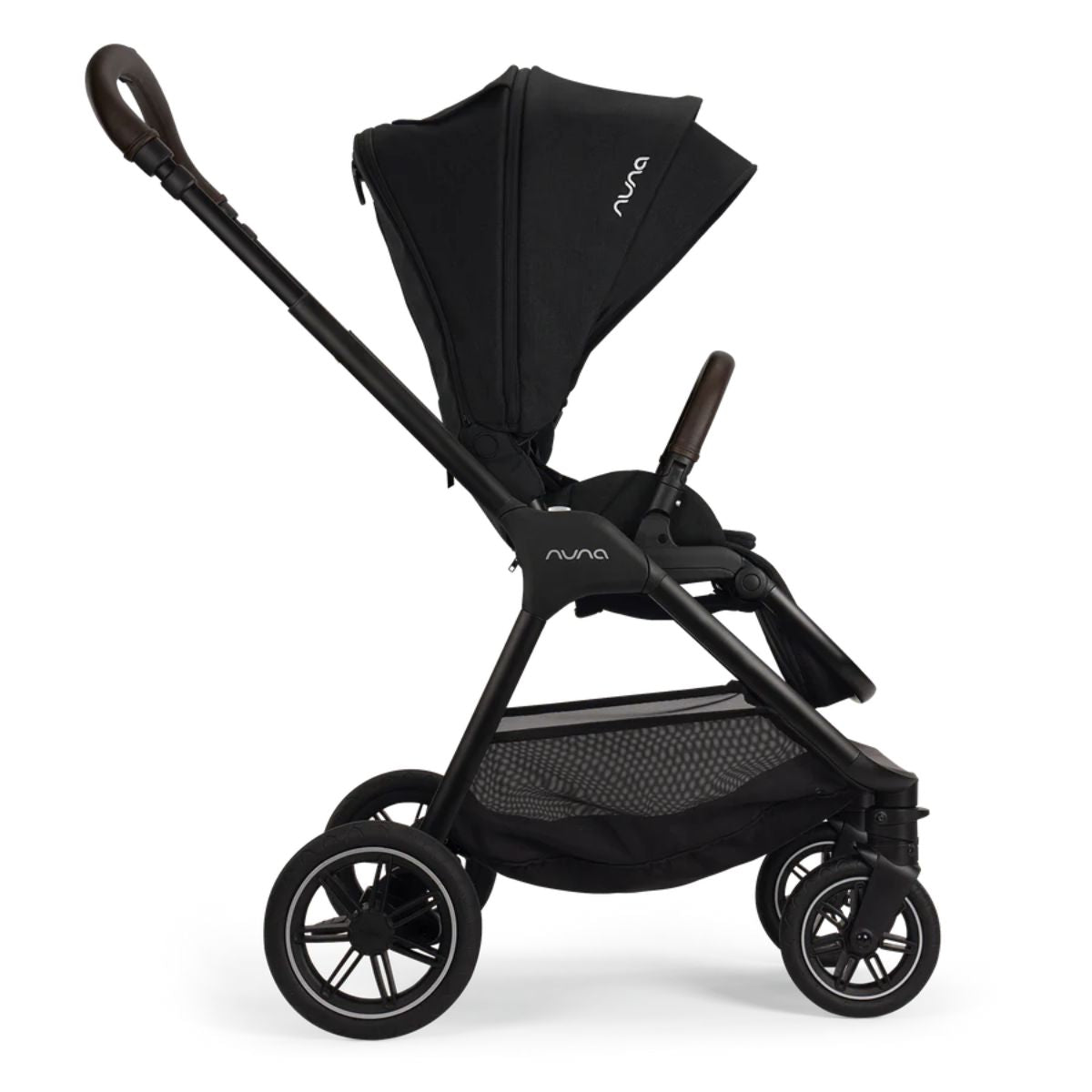 Nuna TRIV Next Stroller w/ Magnetic Buckle - Caviar/Chocolate on Luna Baby Store Miami