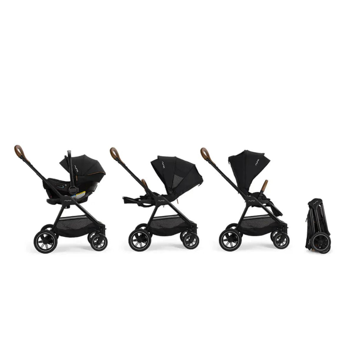 Carrinho de Bebê Travel Sistem Nuna Triv Next + Pipa Urbn Caviar 