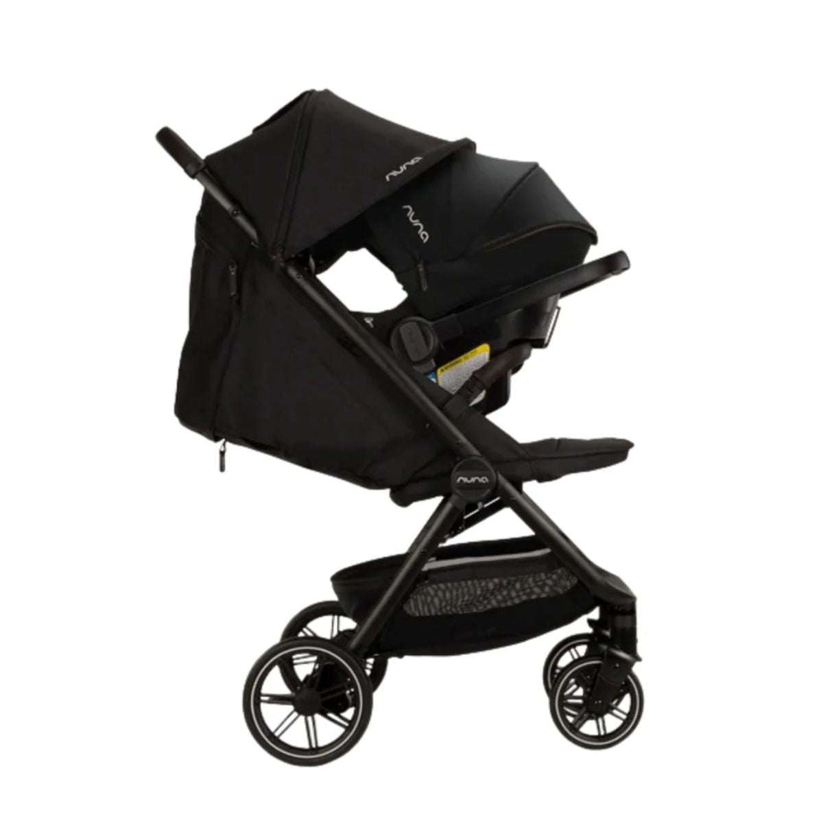 Nuna Trvl Lx Stroller - Caviar/Chocolate on Luna Baby Store Miami
