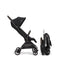 Nuna VIAA cabn Lightweight Travel Stroller -  Caviar on Luna Baby Store Miami