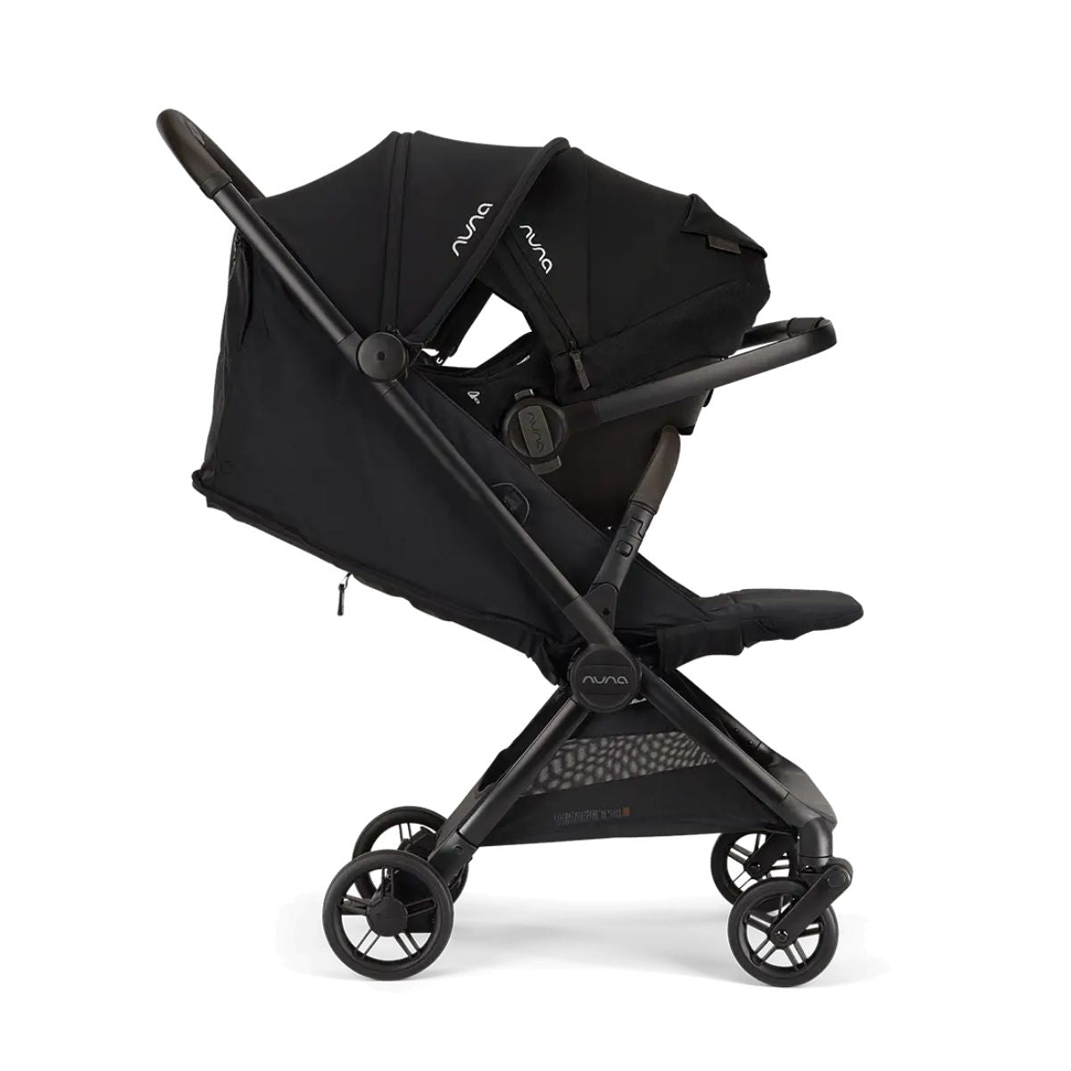 Nuna VIAA cabn Lightweight Travel Stroller -  Caviar on Luna Baby Store Miami
