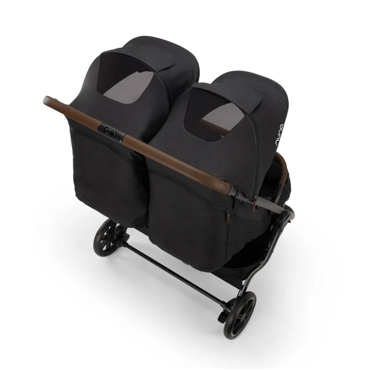 Carrinho de Bebê Duplo Nuna Trvl Caviar  on Luna Baby Store Miami