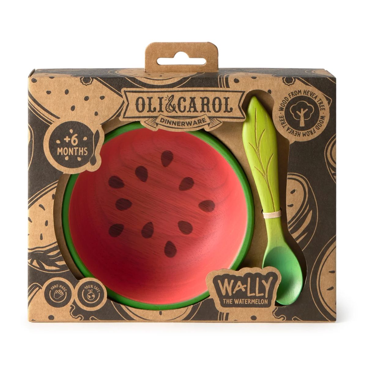 Kit de Tigela e Colher Oli & Carol Melancia Wally