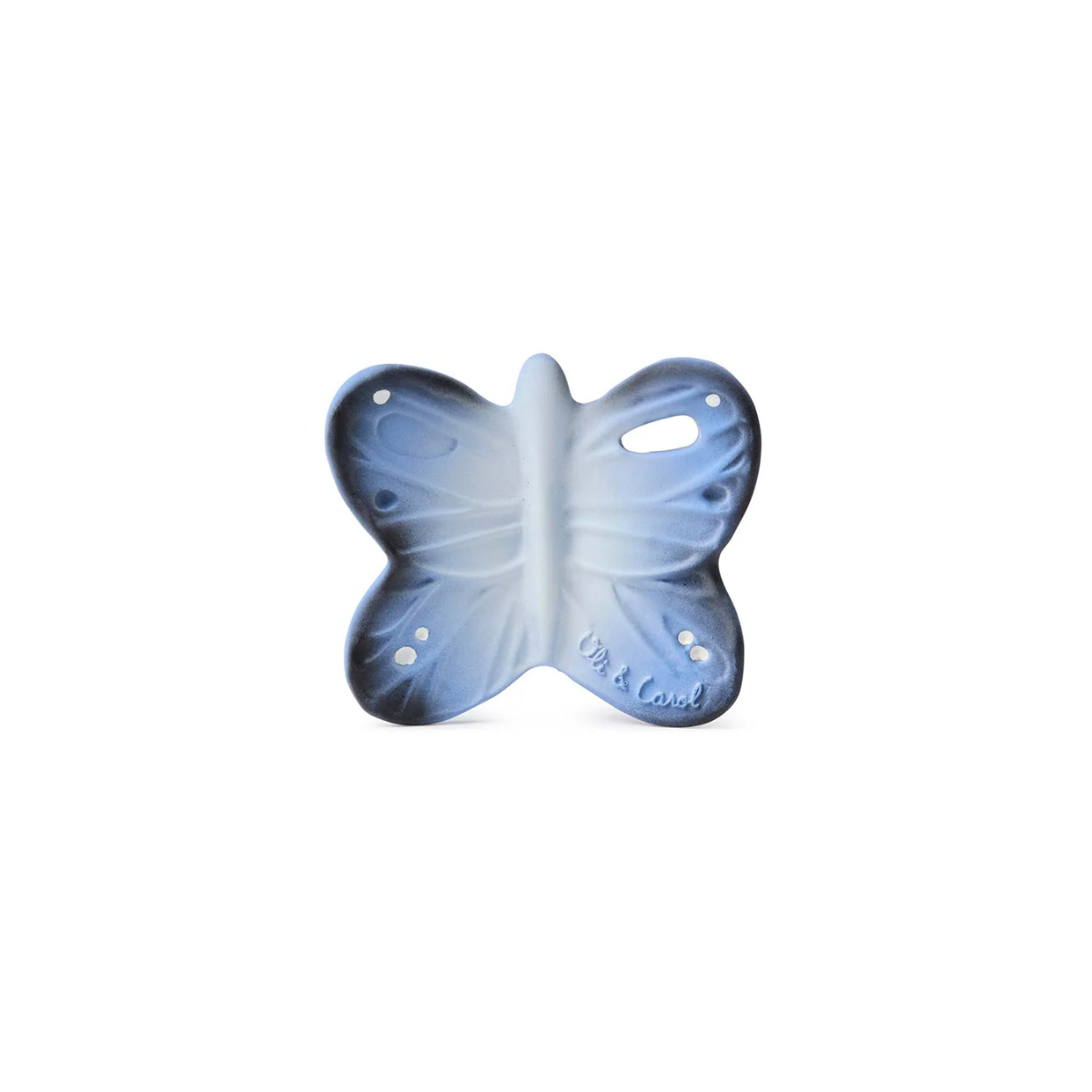 Olí & Carol Mini Teether - Blue The Butterfly on Luna Baby Store Miami