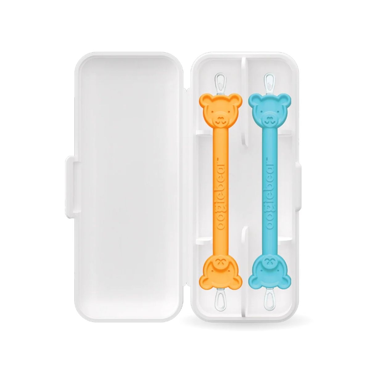Limpador De Nariz e Ouvido com Estojo Oogiebear 2 Unidades Orange e Seafoam on Luna Baby Store Miami