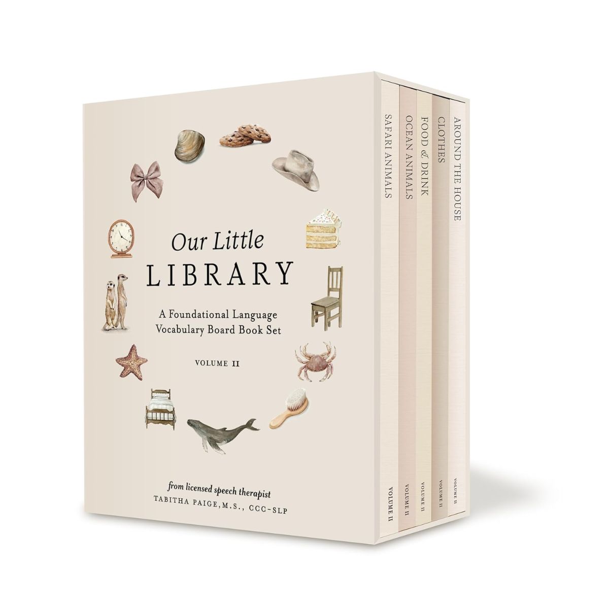 Kit de Livros para Bebê Primeiras Palavras Our Little Library Volume 2 - 5 Unidades

