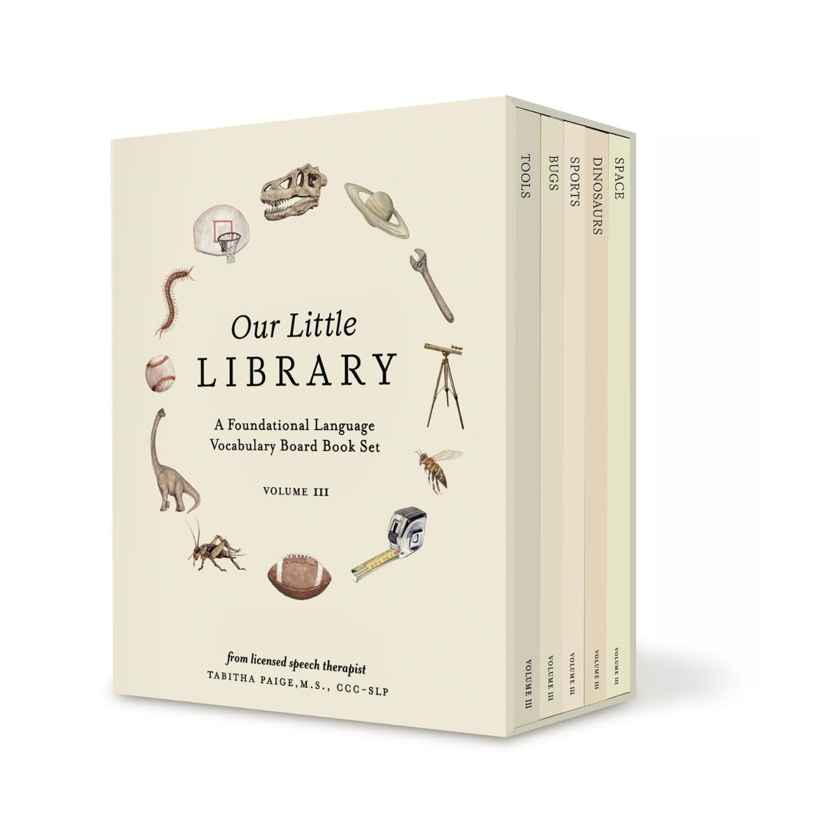 Kit de Livros para Bebê Primeiras Palavras Our Little Library Volume 3 - 5 Unidades

