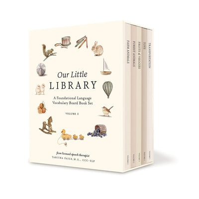 Kit de Livros para Bebê Primeiras Palavras Our Little Library Volume 1 - 5 Unidades


