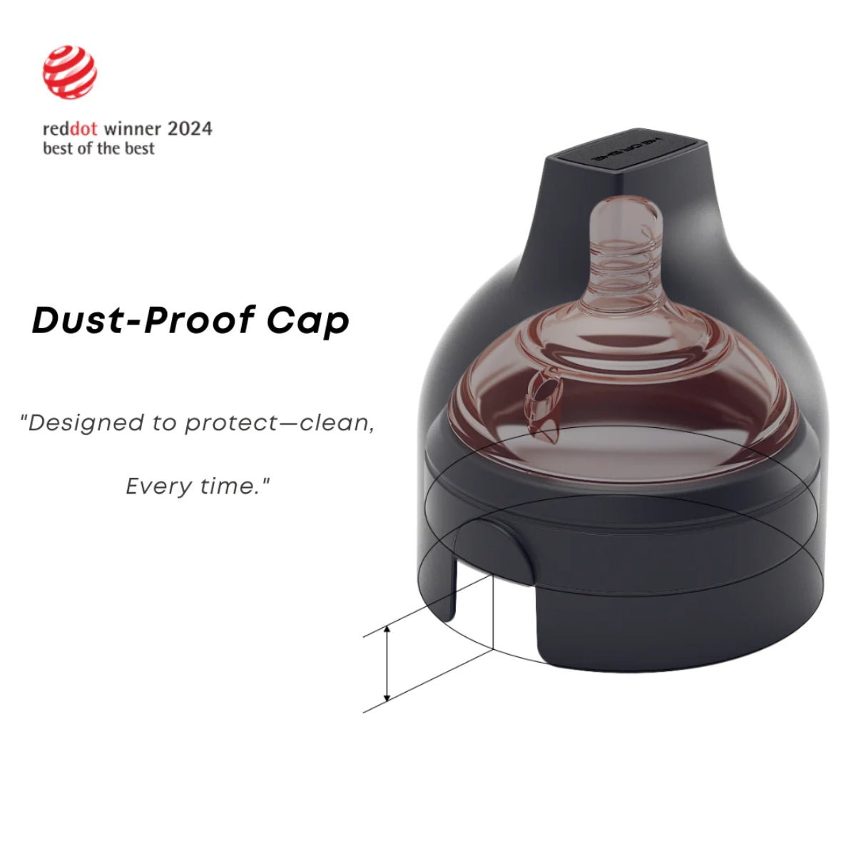 HEORSHE Ultra Wide Neck Baby Bottle 8 OZ - Black