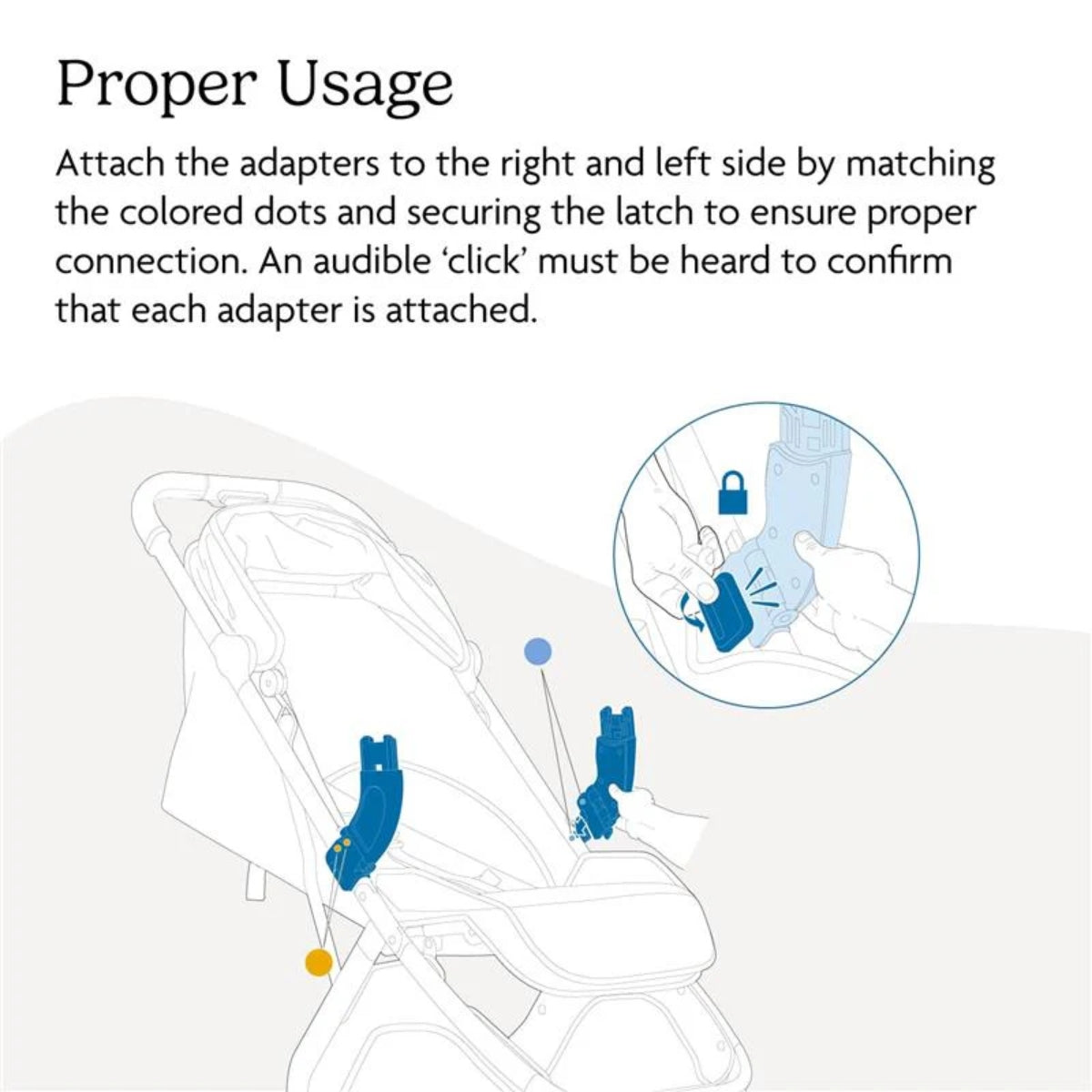 Uppababy - Adapters For Minu V3 - (Compatible with all Mesa and Aria car seats)