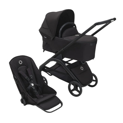 Bugaboo Dragonfly Berço e Assento Para Carrinho - Black/Black/Canopy Black
