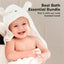 Keababies - 6-Pack Baby Wash Cloths, White