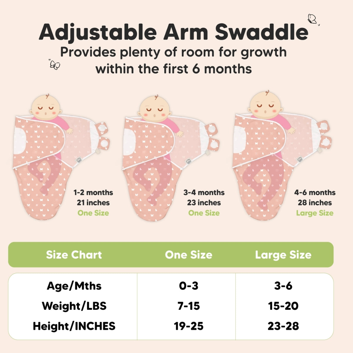 KeaBabies 3pk Soothe Baby Swaddles 0-3 Months, Sleep Sack for Newborns Butterflies on Luna Baby Store Miami