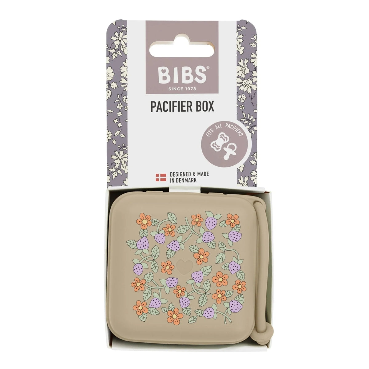 BIBS x LIBERTY Pacifier Box - Strawberries and Cream Vanilla