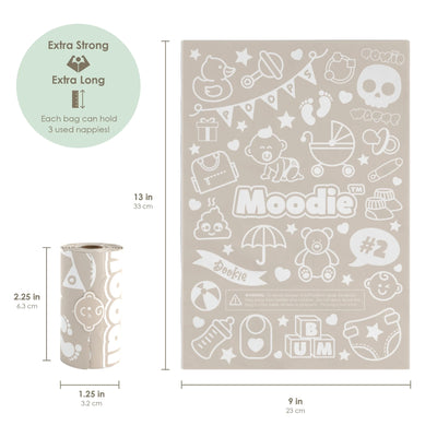 Refil de Sacos Descartáveis Moodie Sem Fragrância - 06 Unidades