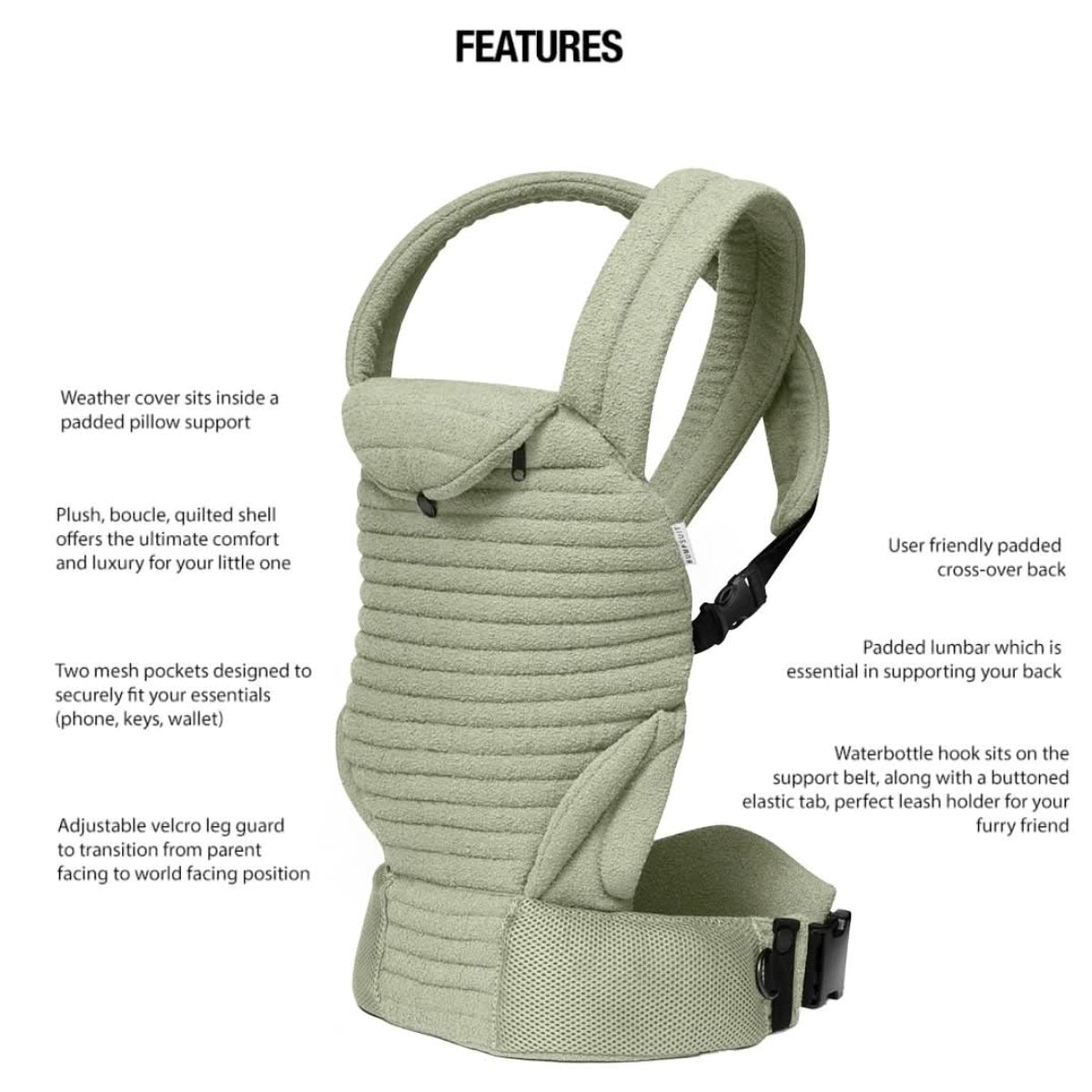 Bumpsuit The Armadillo Baby Carrier - Matcha
