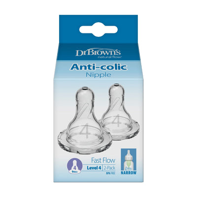 Dr. Brown's Level 4 Silicone Narrow Nipple - 2 pack