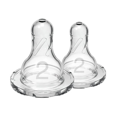 Dr. Brown's Level 2 Silicone Narrow Nipple - 2 Pack