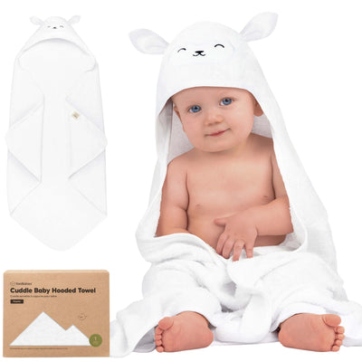 Toalha com capuz Cuddle Baby Keababies - Cordeiro