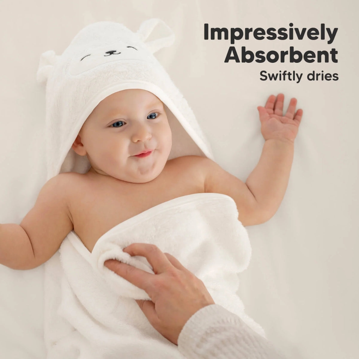 Toalha com capuz Cuddle Baby Keababies - Cordeiro