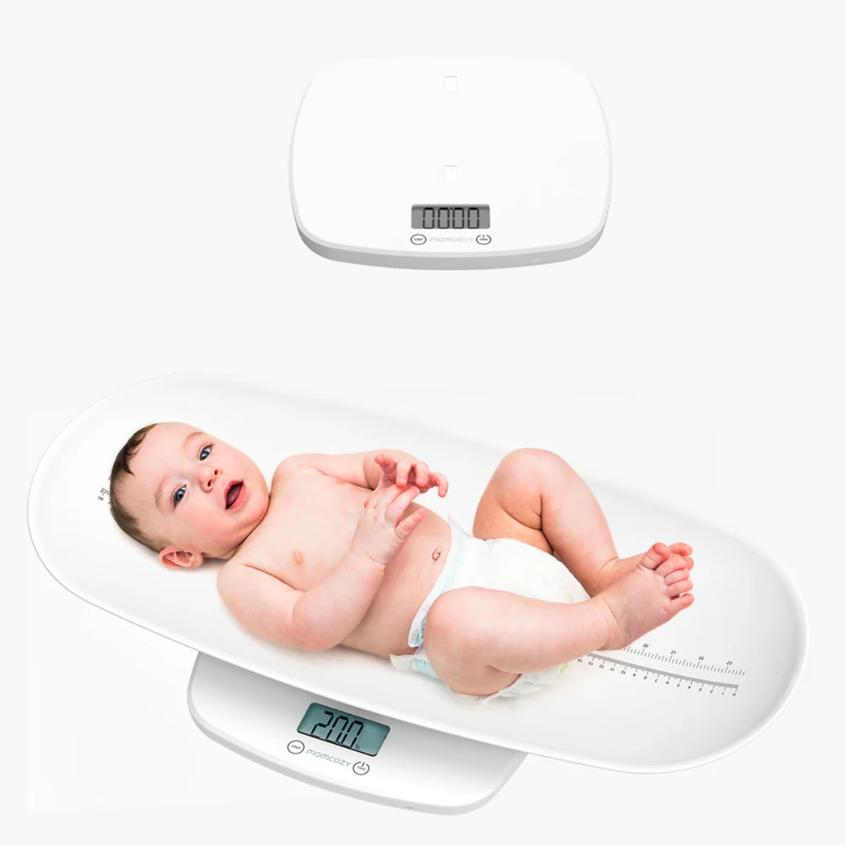 Balança multifuncional para bebês Momcozy, medição de peso e altura