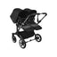 Carrinho de bebê duplo Bugaboo Donkey 5 - Midnight Black Canopy/Grey Melange /Graphite Chassis