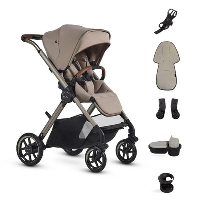 Carrinho de bebê Silver Cross Reef 2 e pacote de acessórios Frappe