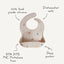 Babador de silicone para bebê Mushie - Rocket Ship