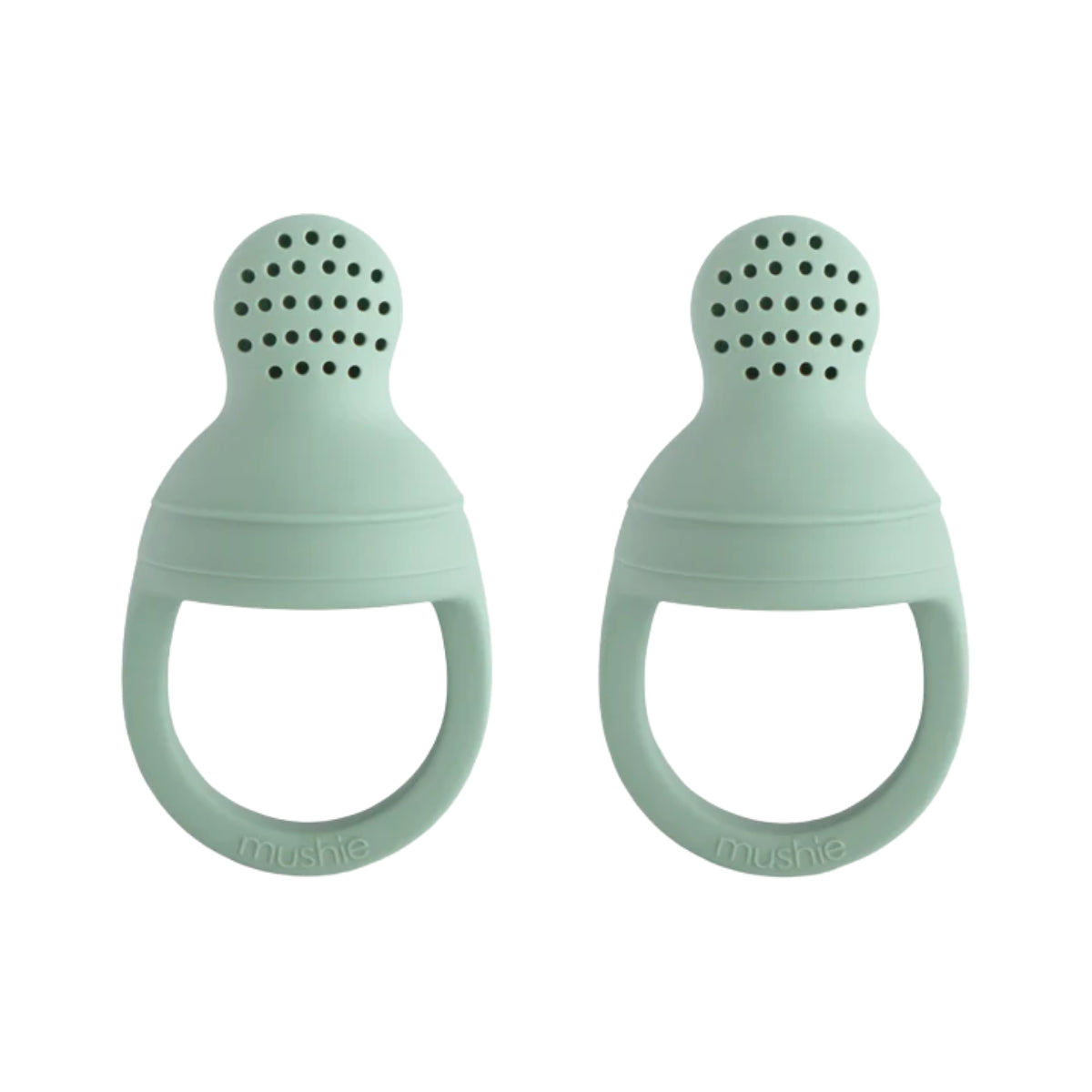 Alimentador Infantil de Silicone Mushie 2 Peças Cambrigde Blue
