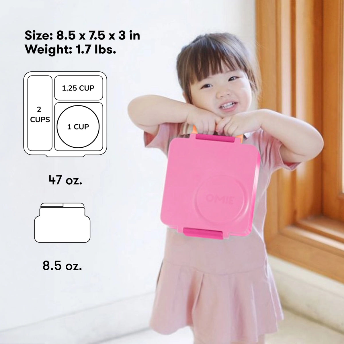 Lancheira Térmica Infantil Omiebox - Pixie Pink