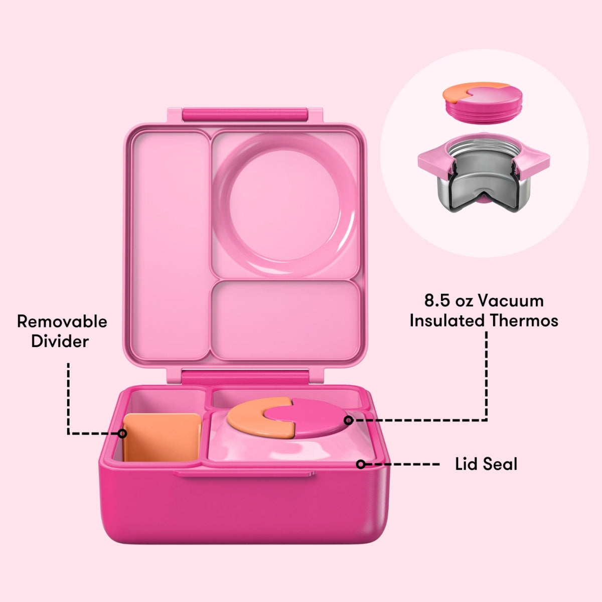 Lancheira Térmica Infantil Omiebox - Pixie Pink