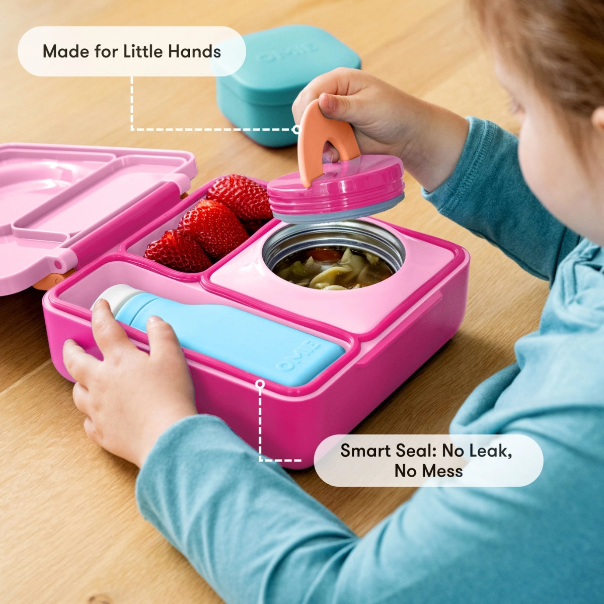 Lancheira Térmica Infantil Omiebox - Pixie Pink