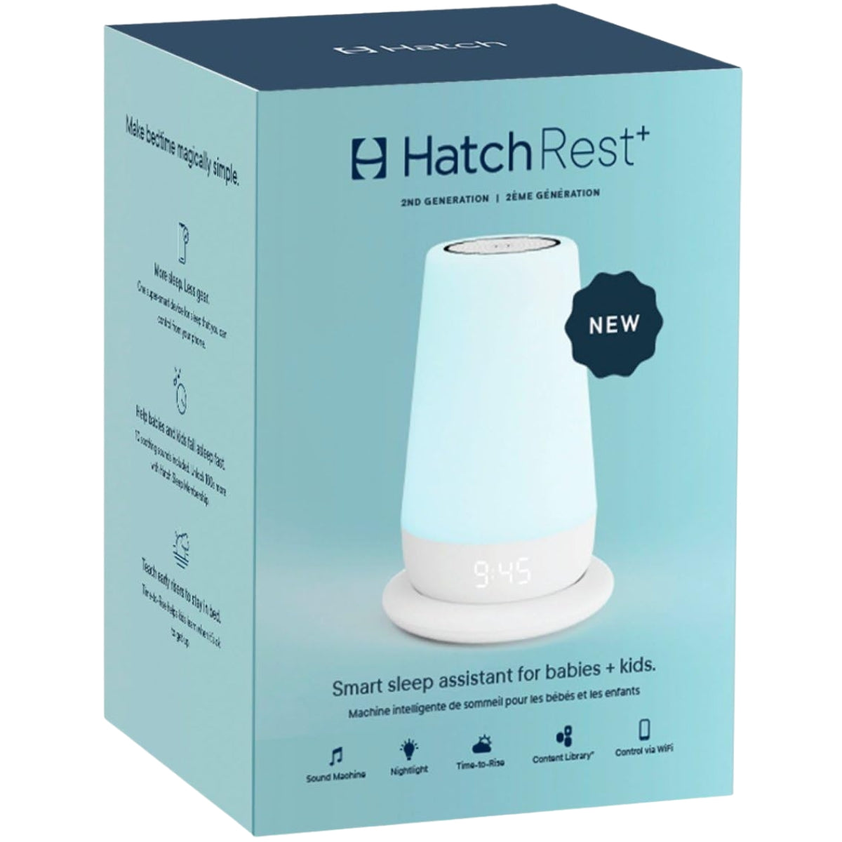Hatch Rest+ 2ª geração de luz noturna/máquina de som com bateria