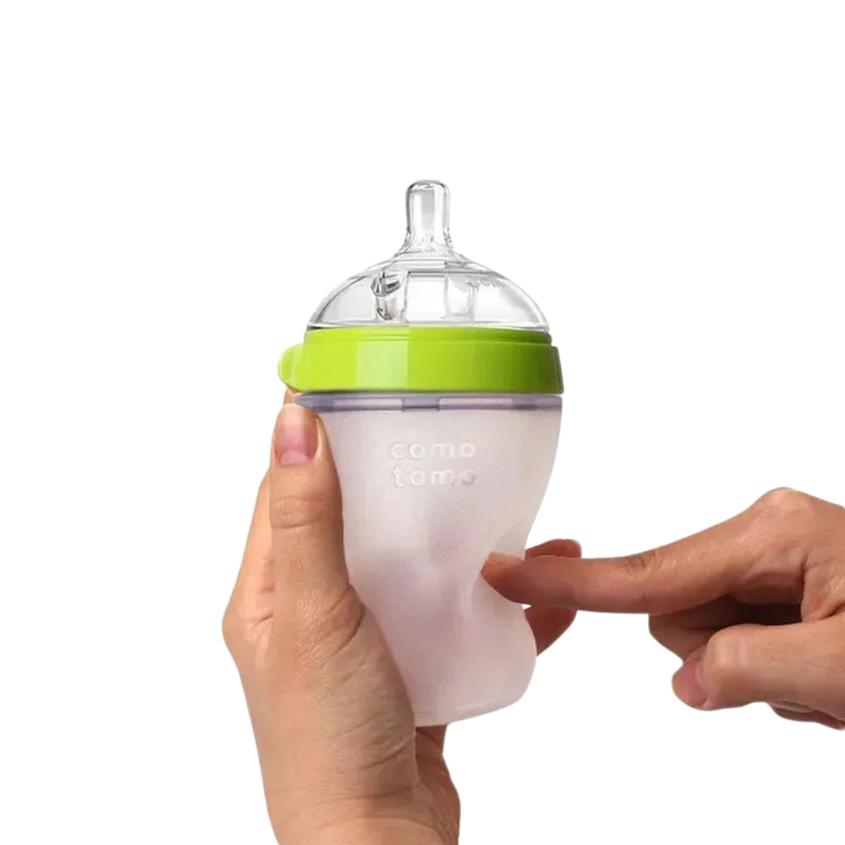Comotomo Baby Bottle 150ml / 5oz Green - Soft, Squeezable Bottle Design