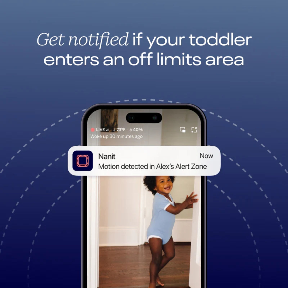 Monitor de bebê inteligente Nanit Pro e suporte flexível - Branco on Luna Baby Store Miami