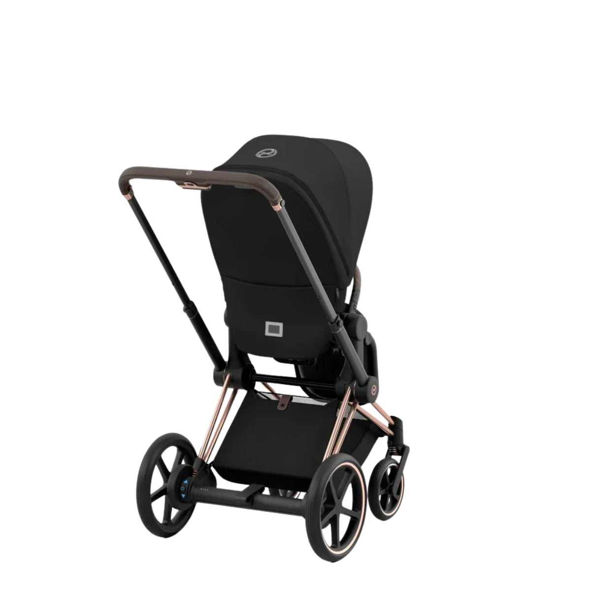 Carrinho de Bebê Cybex E-Priam 2 - Estrutura em Rose Gold/Brown e Assento Sepia Black 