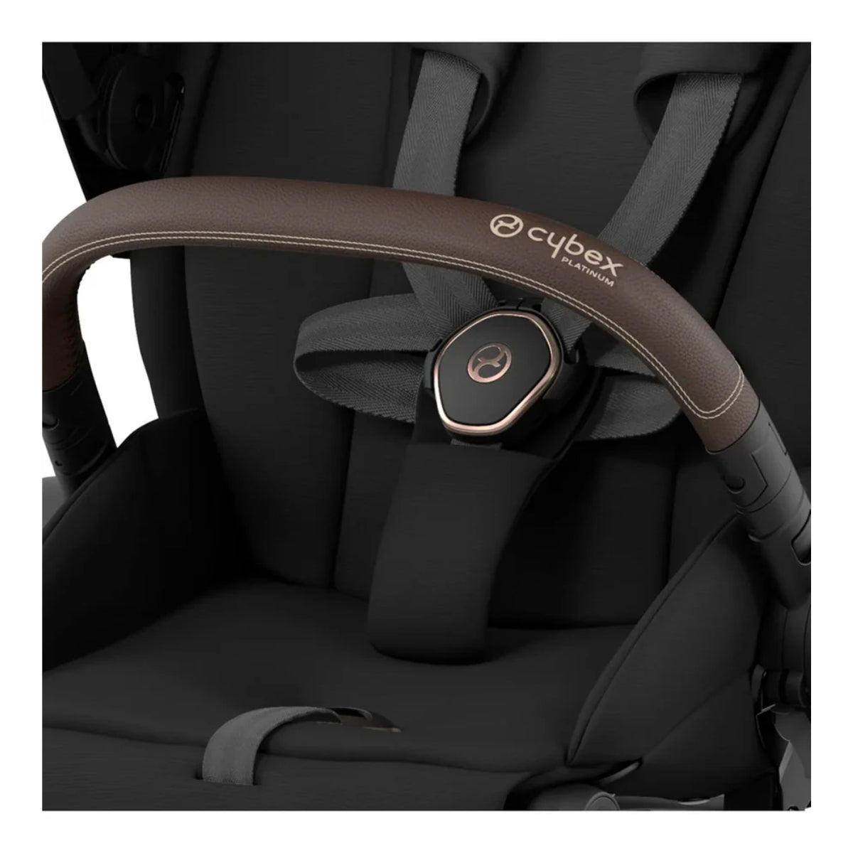Carrinho de Bebê Cybex E-Priam 2 - Estrutura em Rose Gold/Brown e Assento Sepia Black 