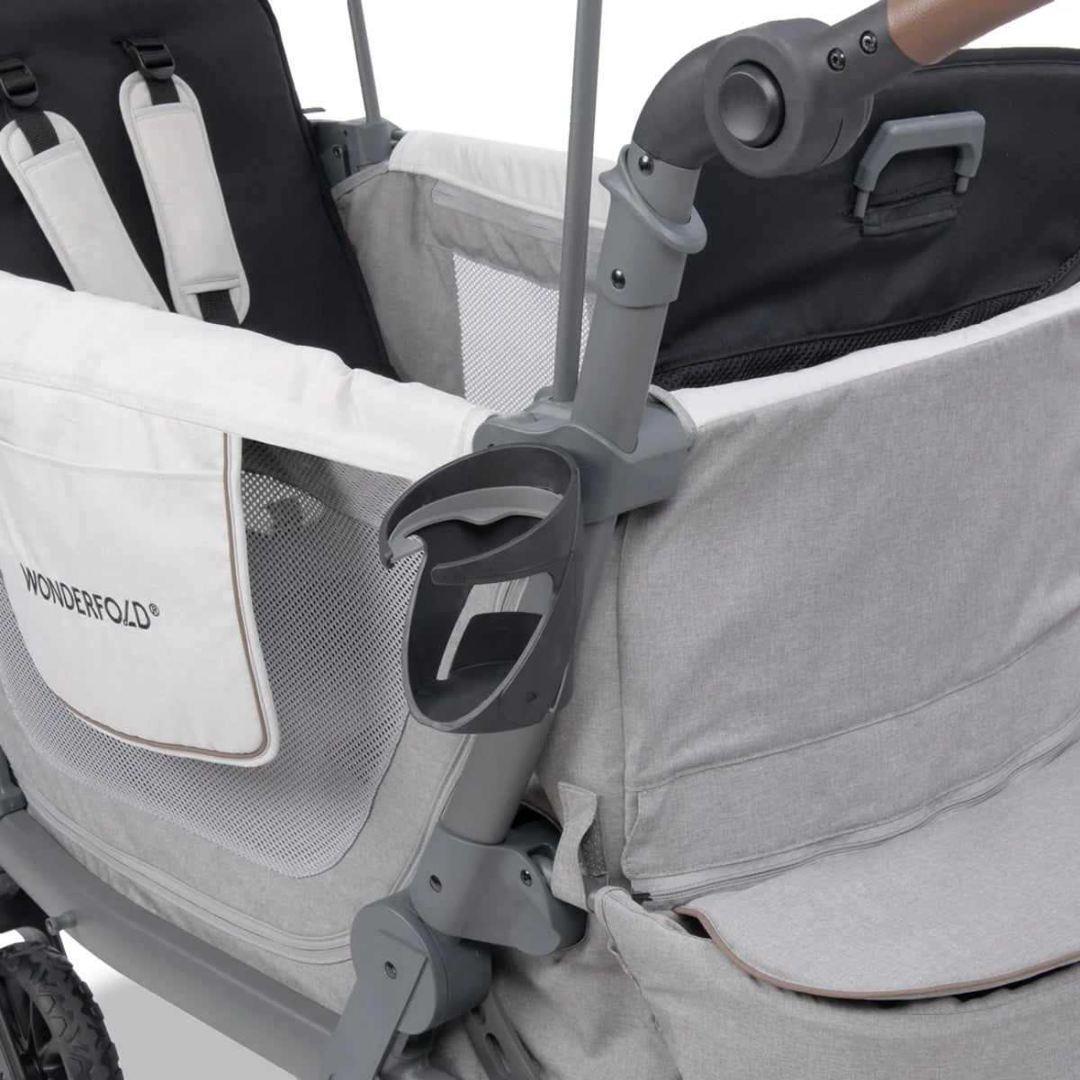 Carrinho de bebê WonderFold L2 Double (2 lugares) - Cinza