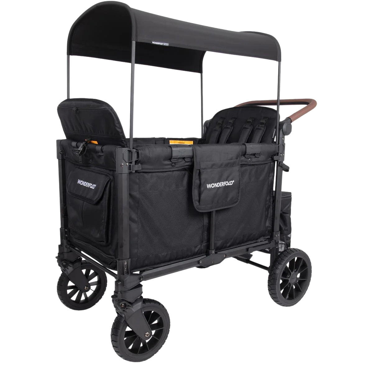 Carrinho de bebê WonderFold W4 Luxe Pro (4 lugares) - Jet Black