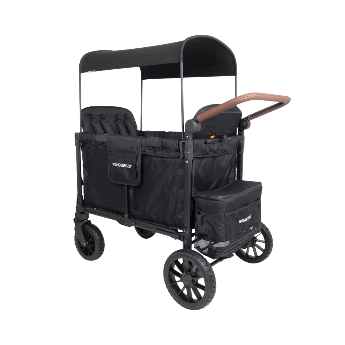 Carrinho de bebê WonderFold W4 Luxe Pro (4 lugares) - Jet Black
