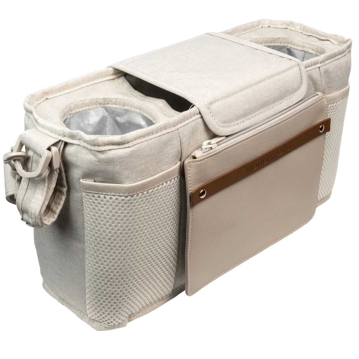 Console para pais Wonderfold Small com porta-copos isolados - Beige