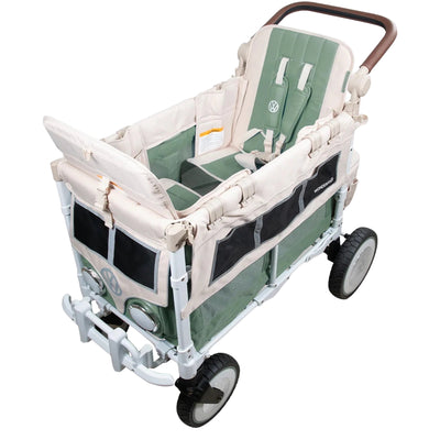 Carrinho de bebê WonderFold VW2 Volkswagon Double (2 lugares) - Verde Sálvia