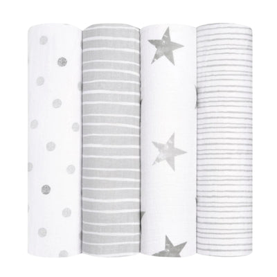 Aden + Anais - 4Pk Muslin Swaddles, Dusty