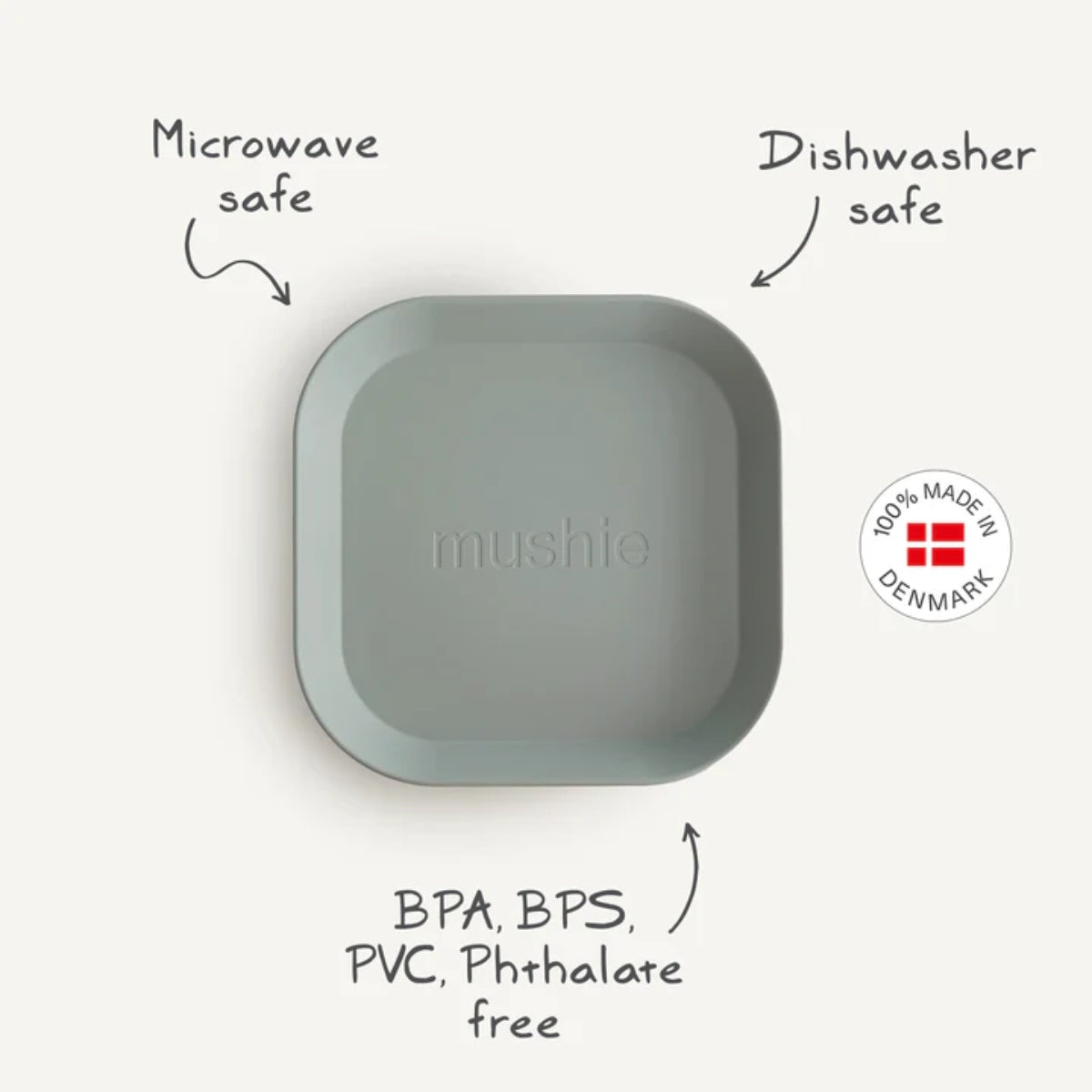 Kit de Pratos Infantil Mushie Blush