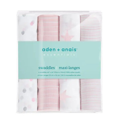 Aden + Anais - 4 Pk Muslin Swaddles, Doll