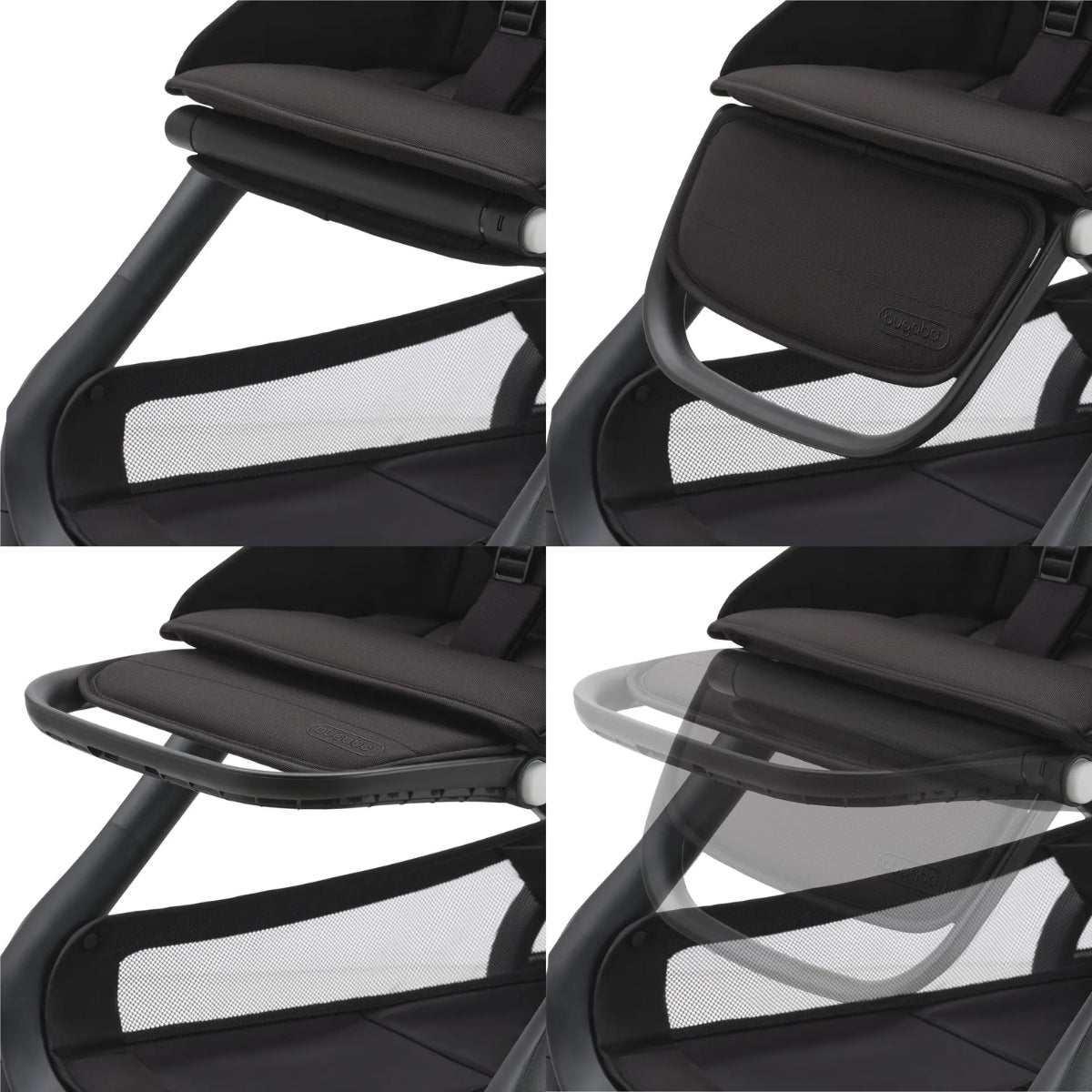 Bugaboo Dragonfly Berço e Assento Para Carrinho - Black/Black/Canopy Grey Melange