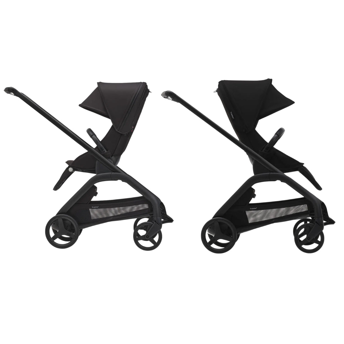 Bugaboo Dragonfly Berço e Assento Para Carrinho - Black/Black/Canopy Grey Melange