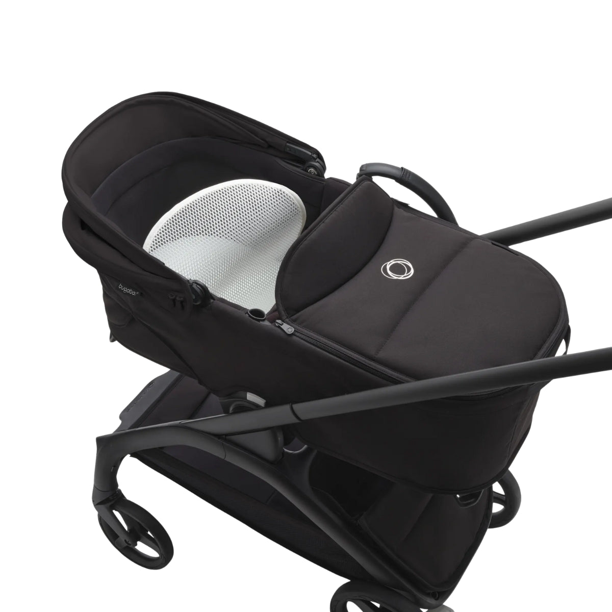 Bugaboo Dragonfly Berço e Assento Para Carrinho - Black/Black/Canopy Grey Melange